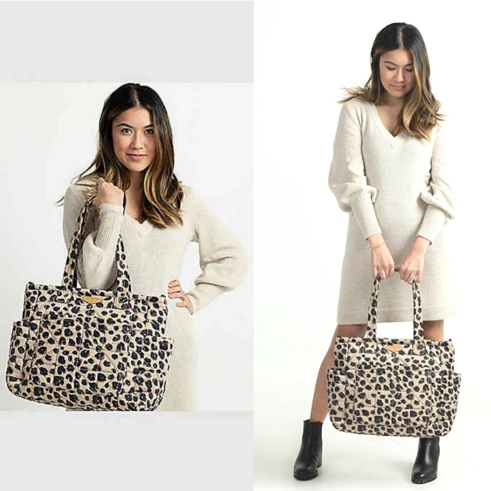NWT TWELVElittle Carry Love Diaper Bag Leopard 2.0